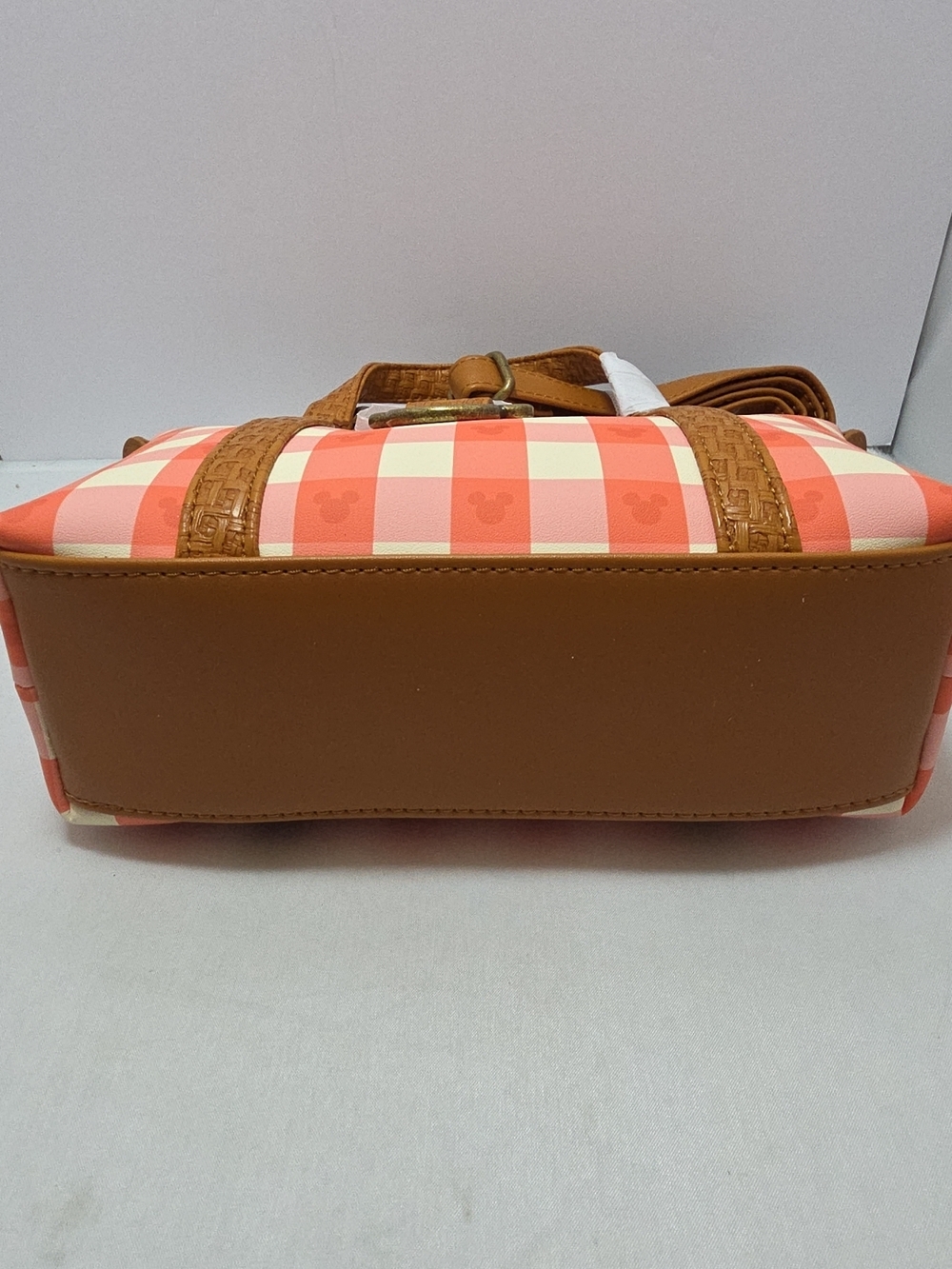 Loungefly Disney Mickey Mouse Gingham Picnic Basket Crossbody Bag NWT - Picture 6 of 6